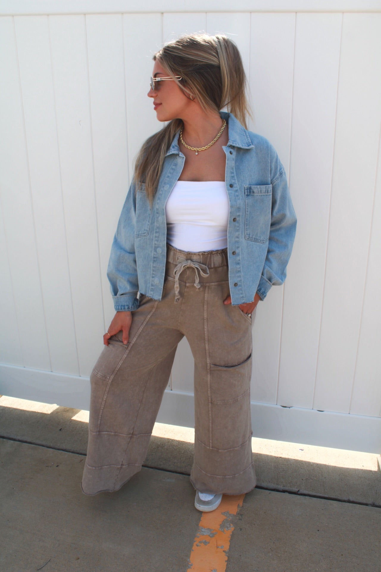 Mineral Wash Terry Knit Pants