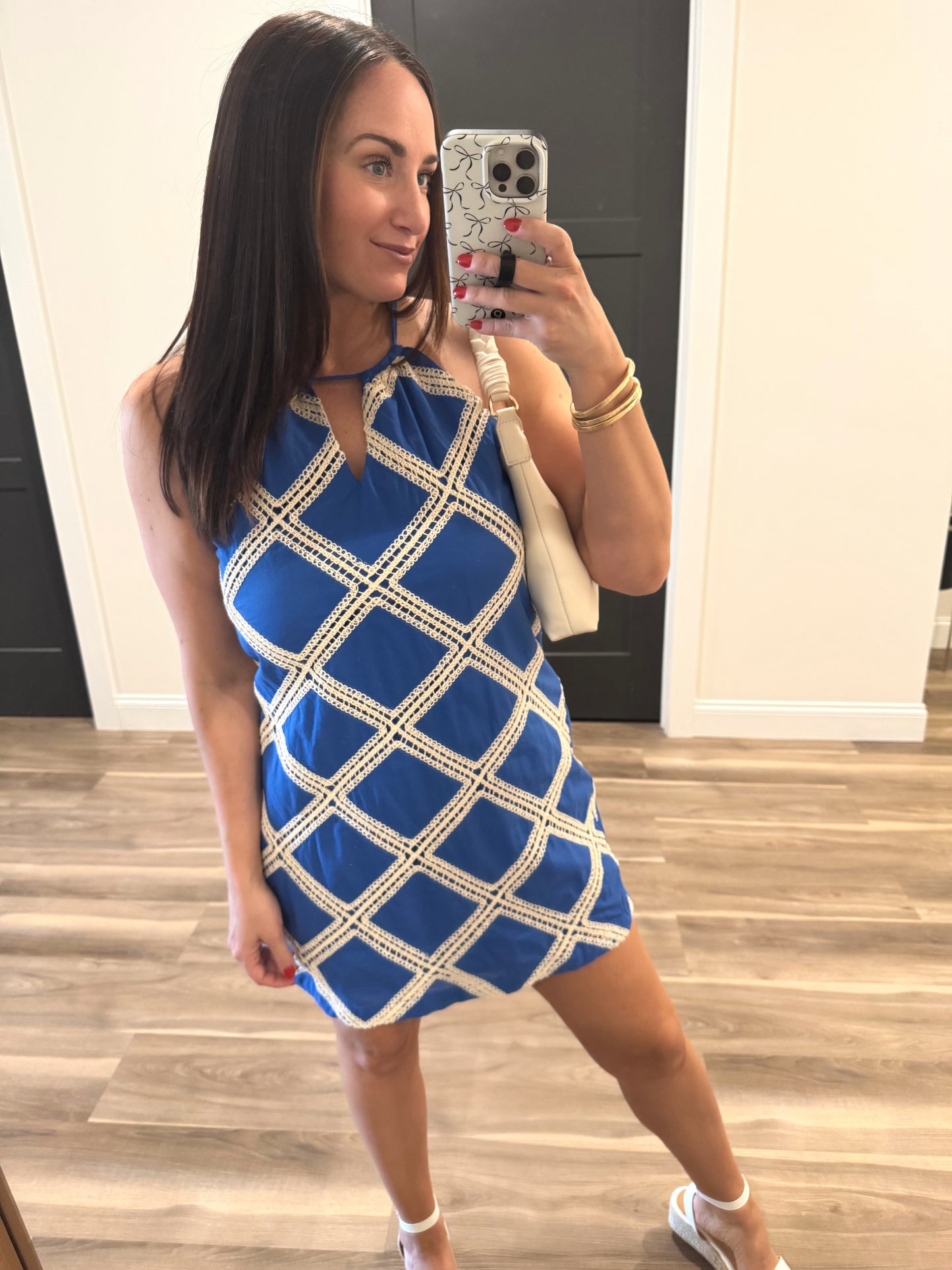 Santorini Breeze Halter Dress