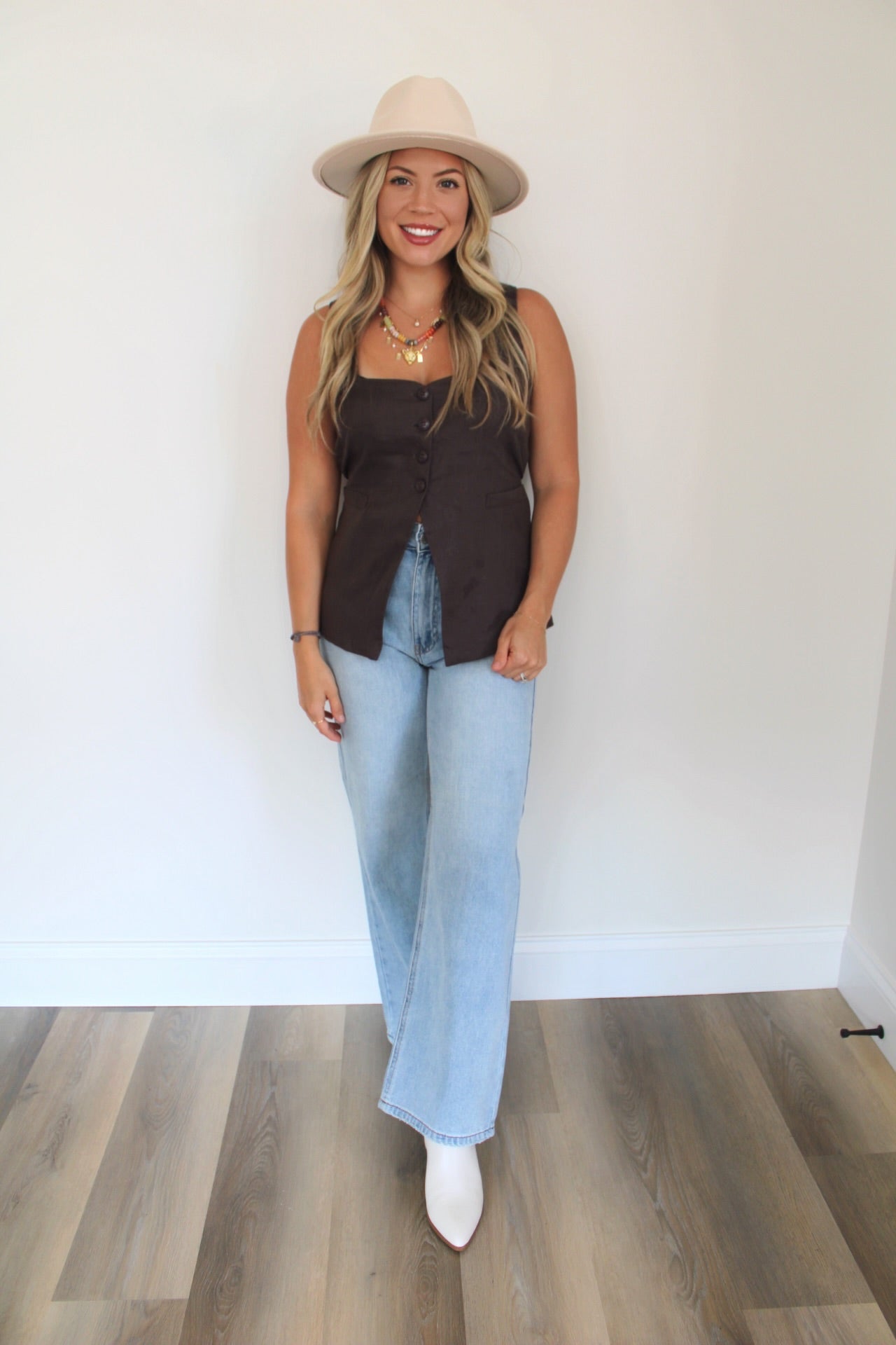 Blair Linen Vest Top