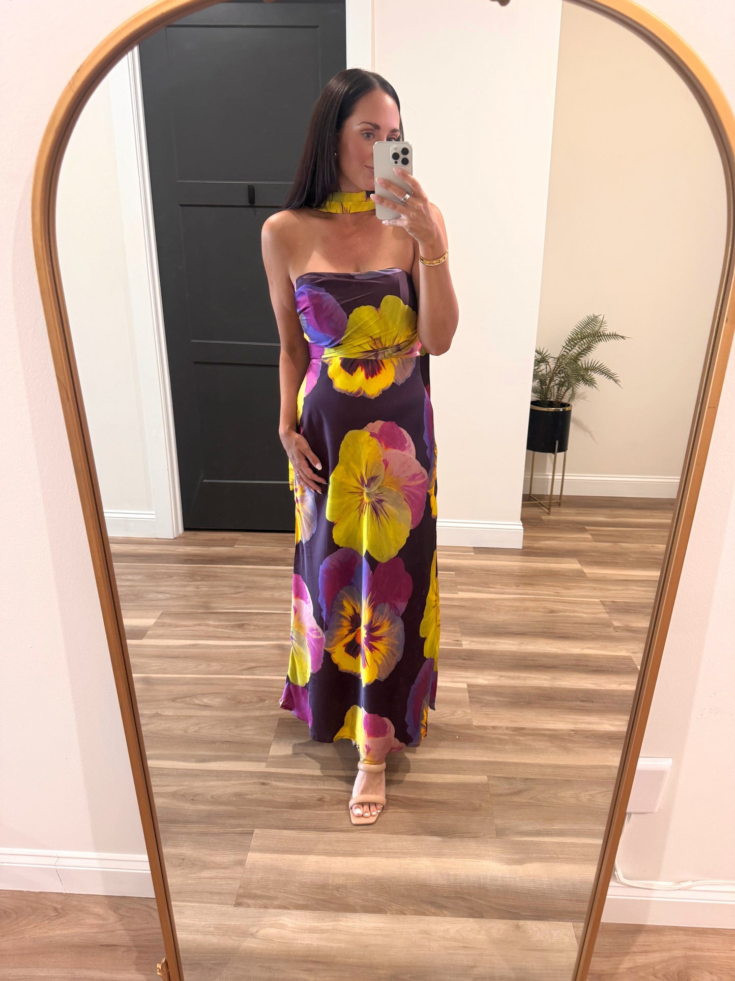 Verona Satin Scarf Dress