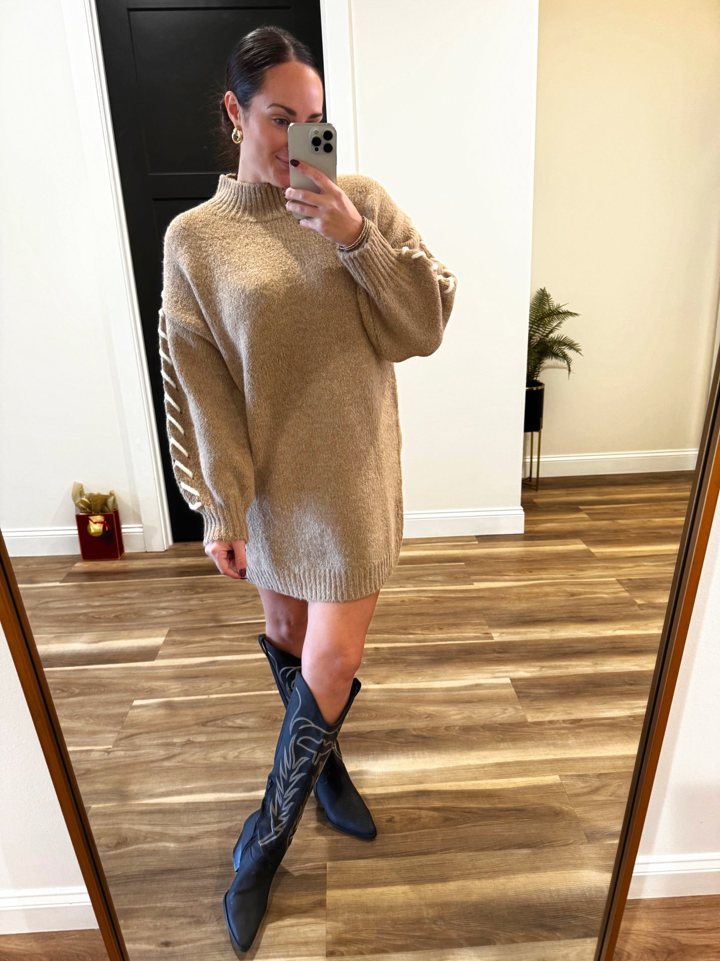 Stitched Serenity Sweater Dress