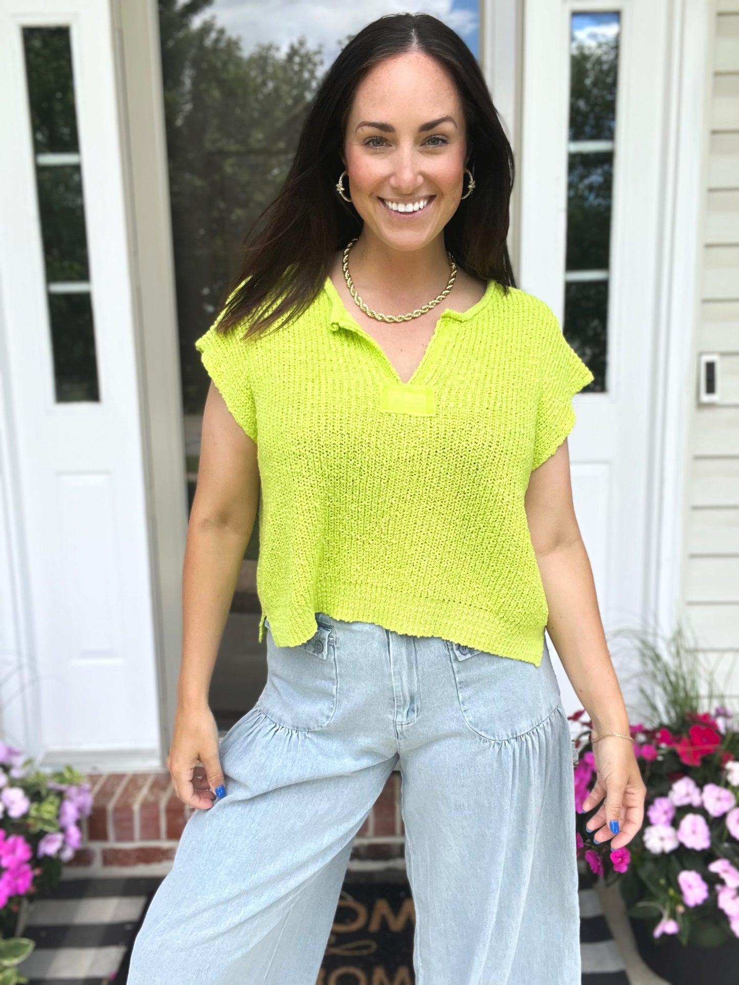 Lona Crochet Sleeveless Sweater