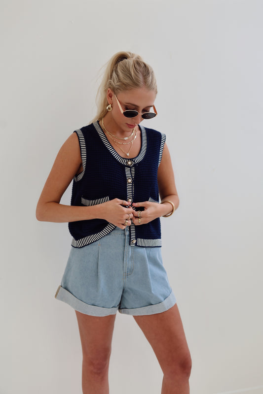 Coastal Chic Knit Vest