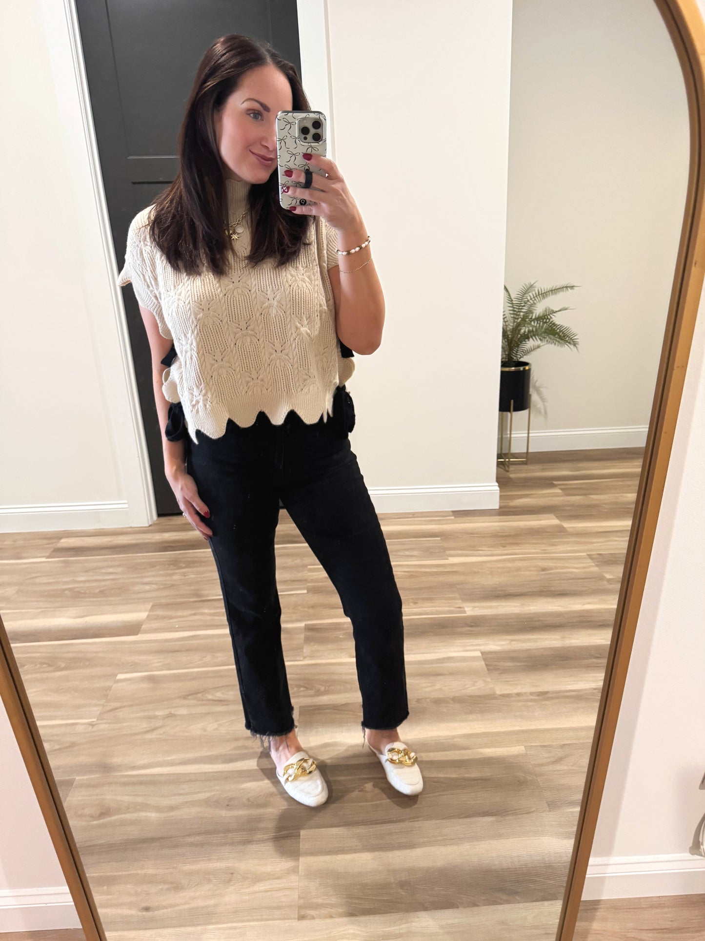Olivia Scallop Knit Top