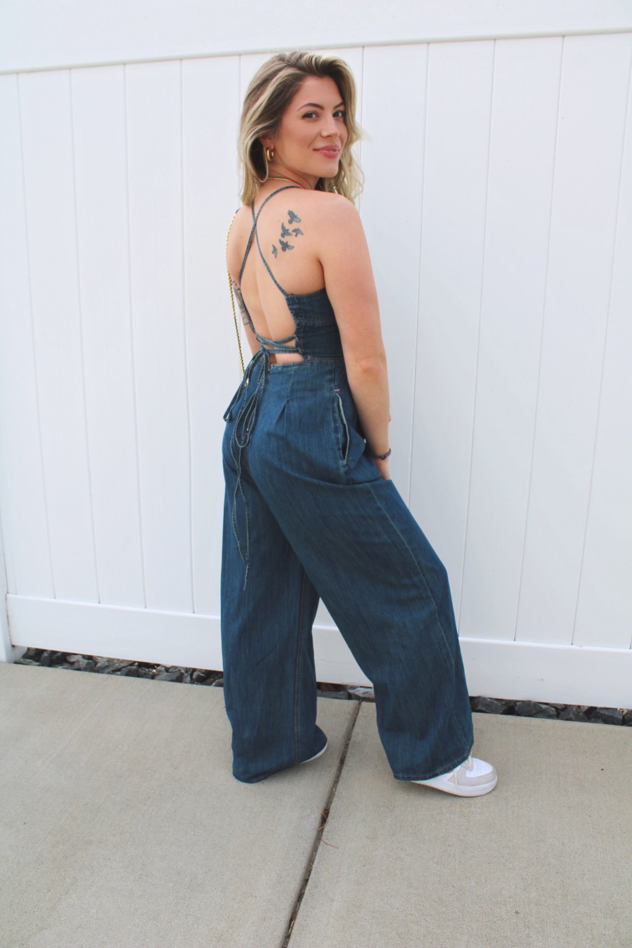 Beyond Compare Denim Jumpsuit