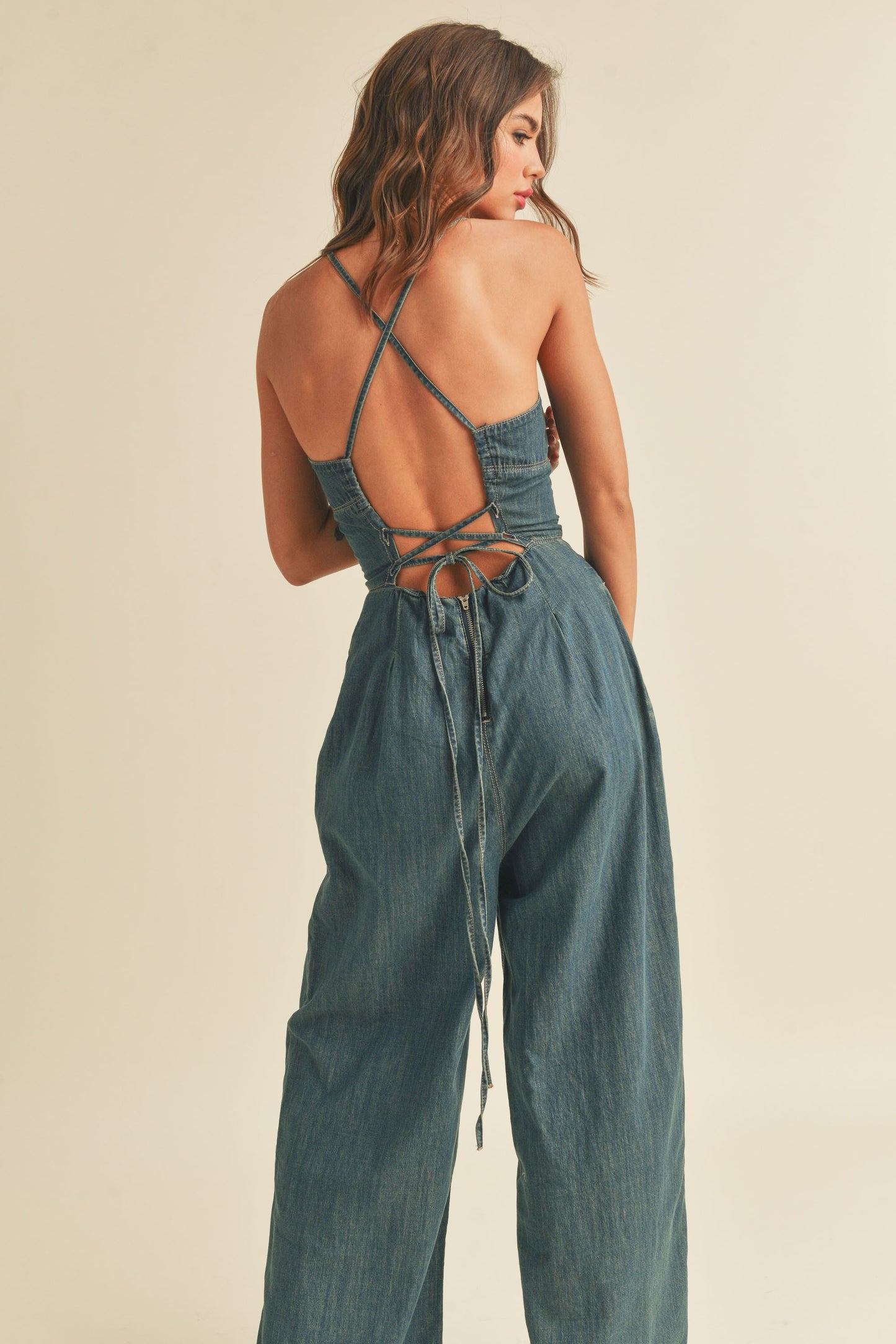 Beyond Compare Denim Jumpsuit
