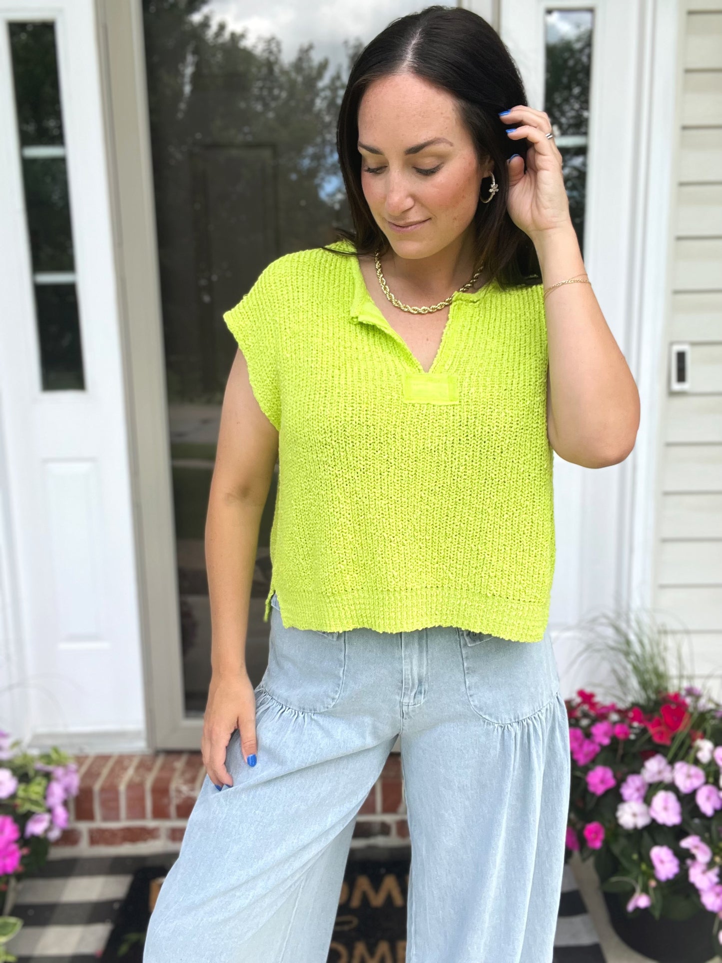 Lona Crochet Sleeveless Sweater