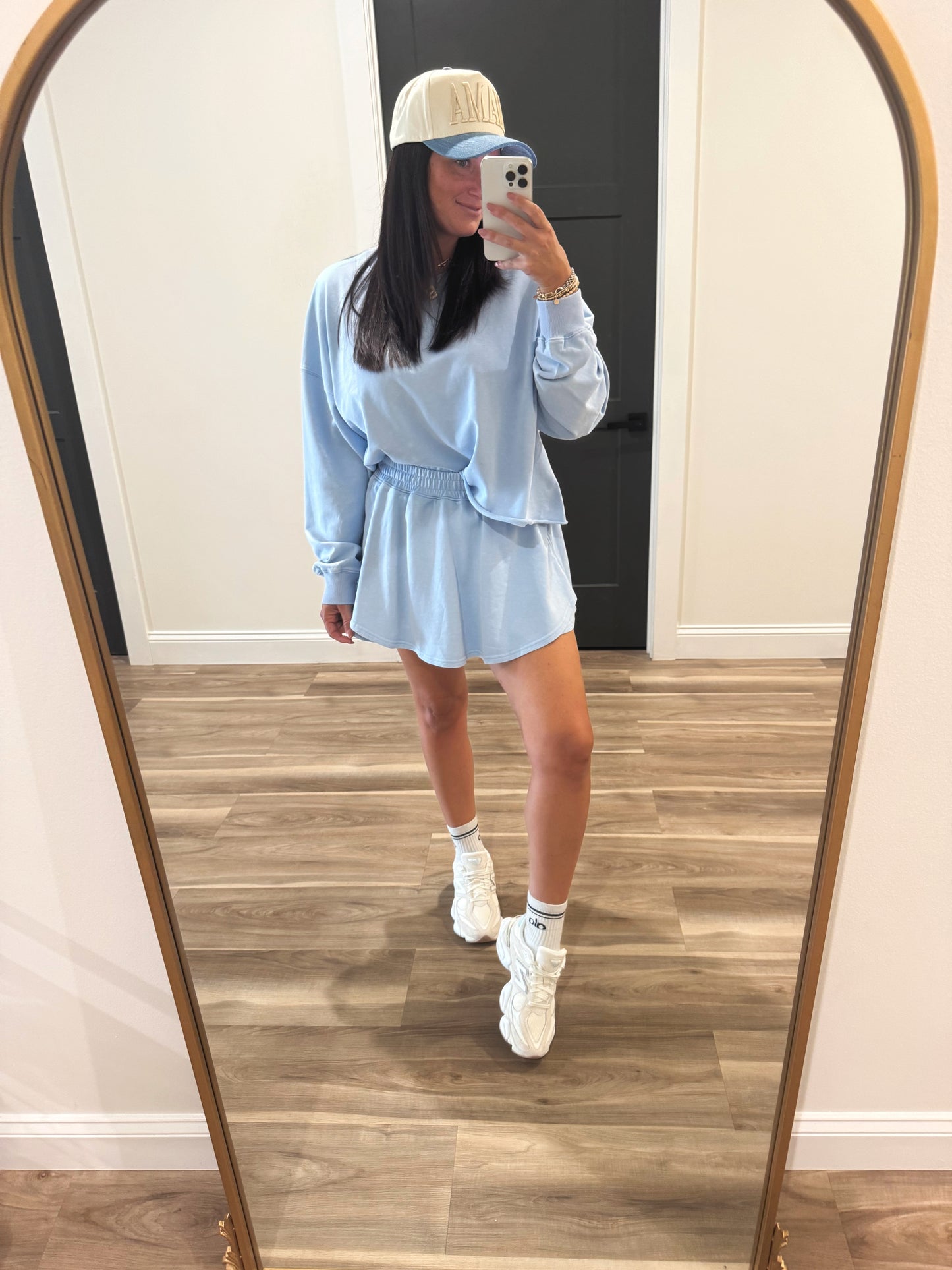 Skylar Powder Blue Long Sleeve Top