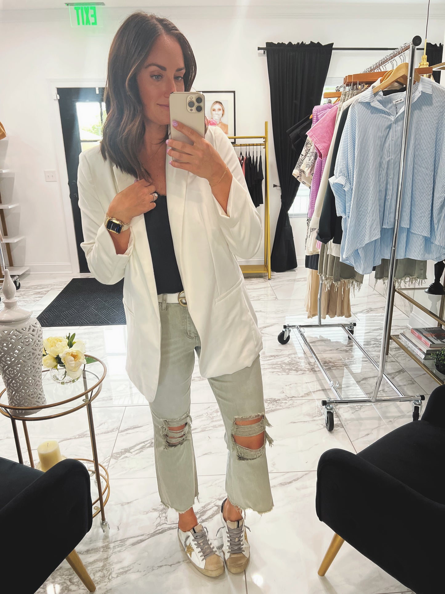 Amber Distressed Flying Monkey Denim