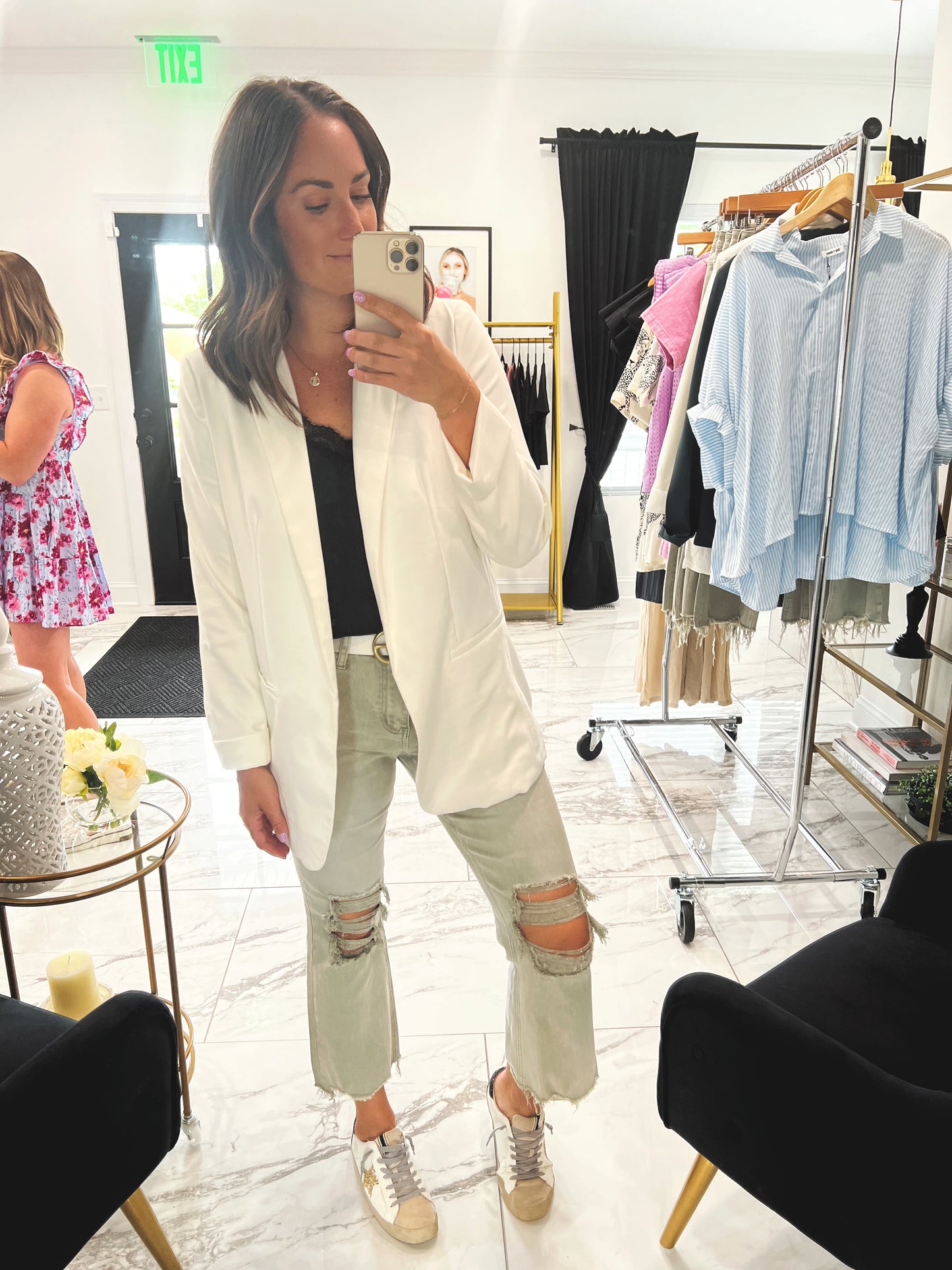 Amber Distressed Flying Monkey Denim
