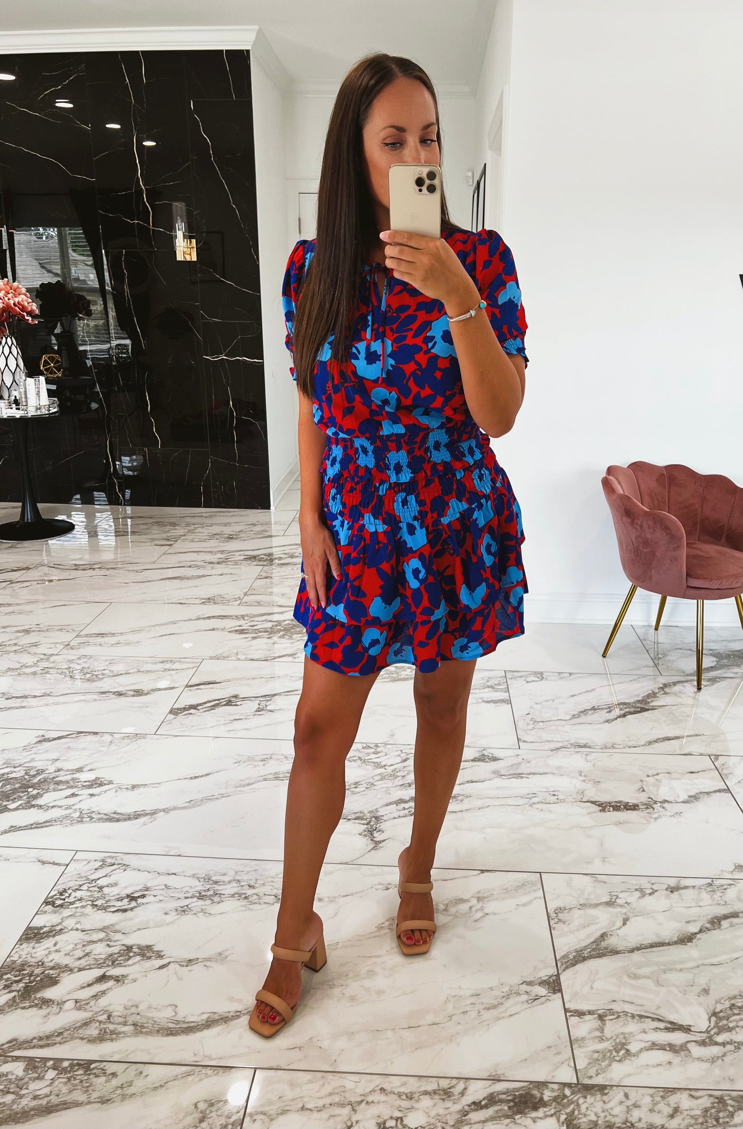 Floral Eclipse Smock Top
