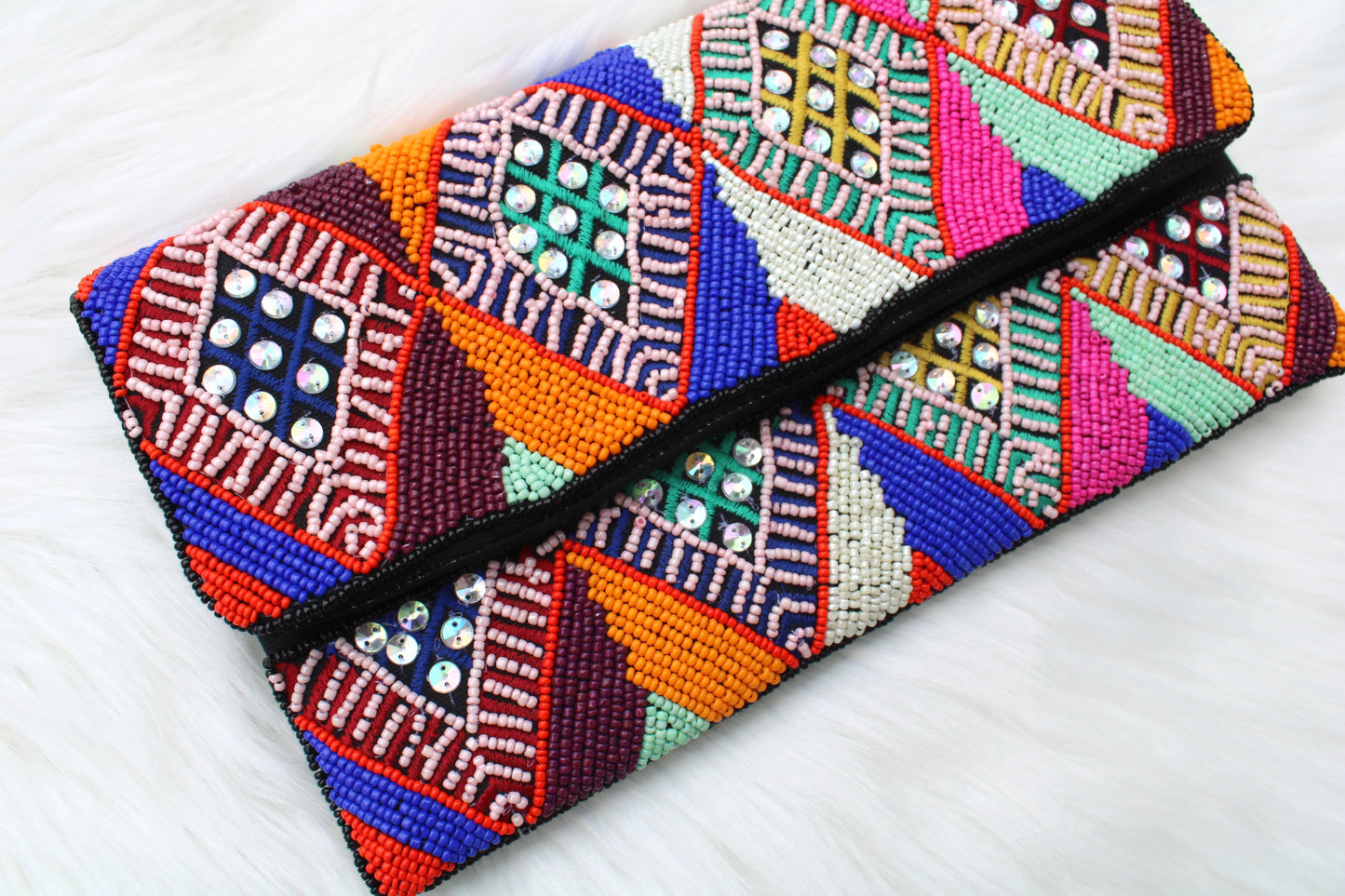 Take Me To Paradise Beaded Clutch