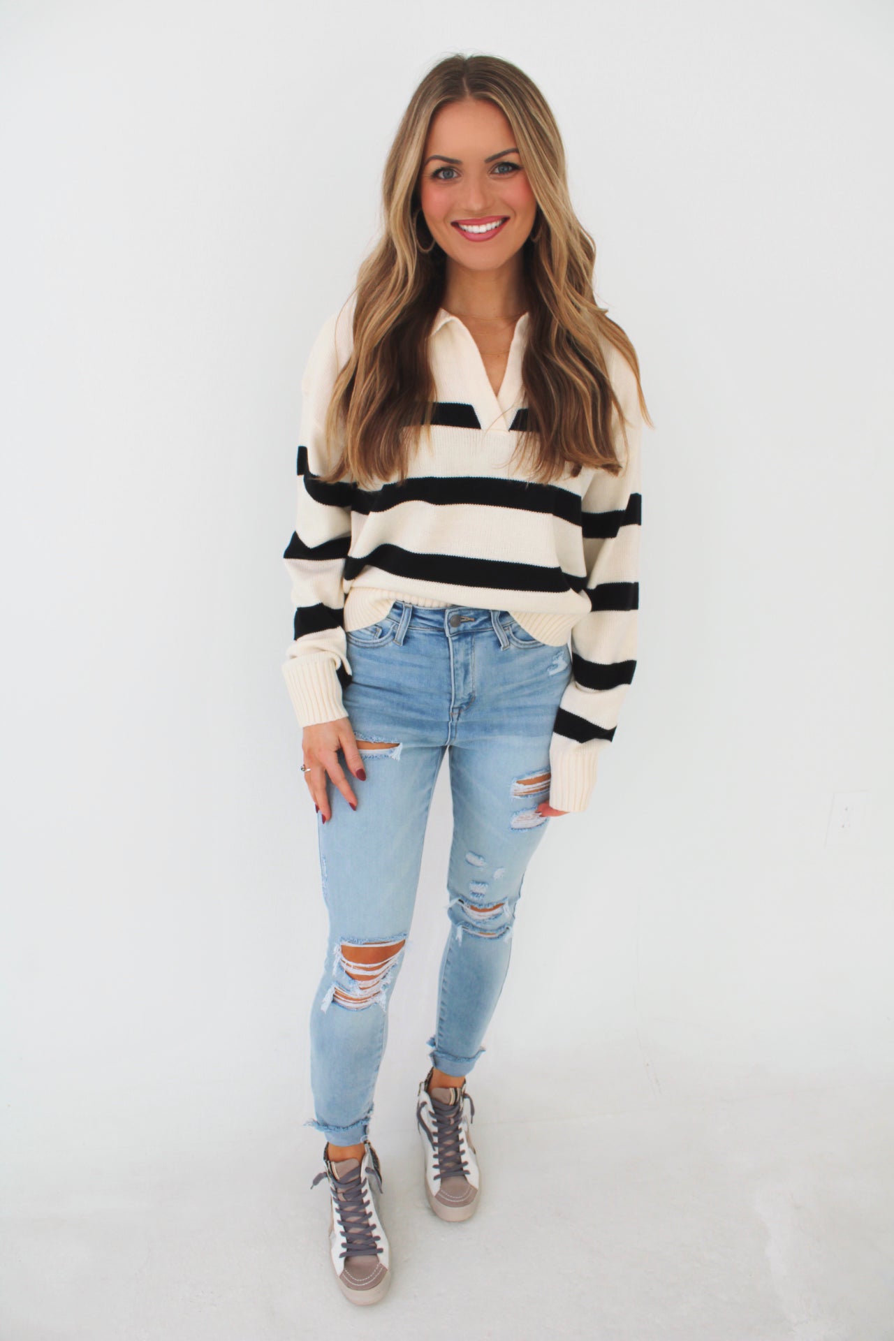 Always Yours Striped Sweater