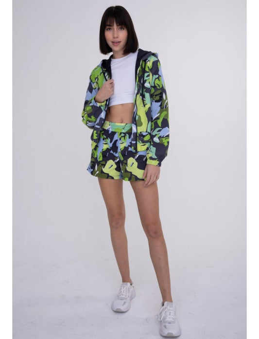 Bold Print Active Shorts