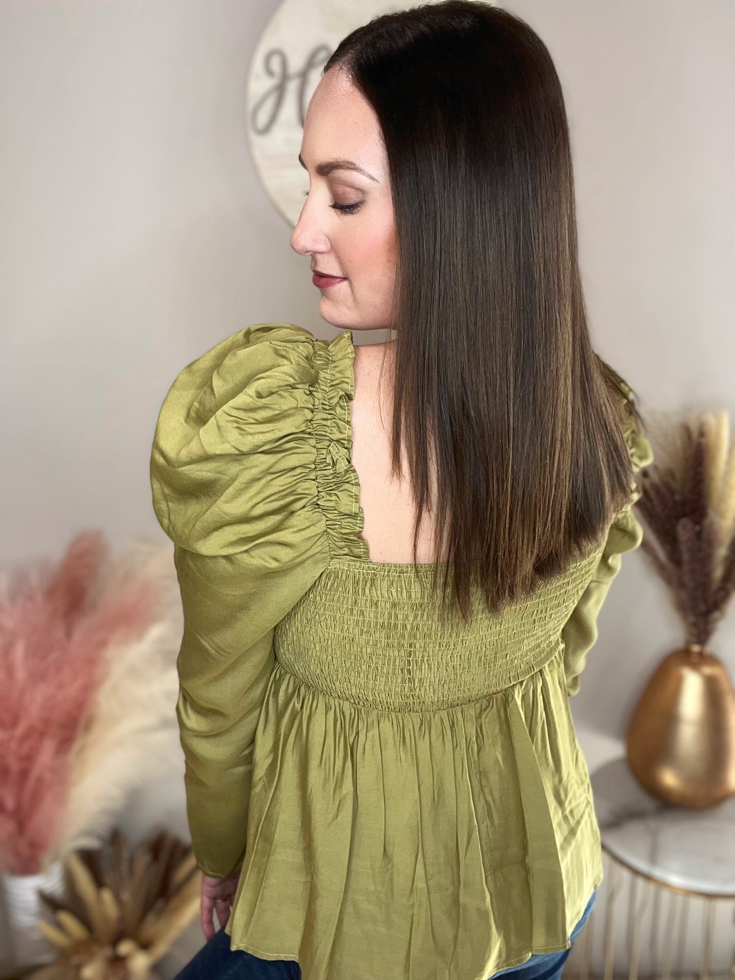 Rise Above Olive Babydoll Top