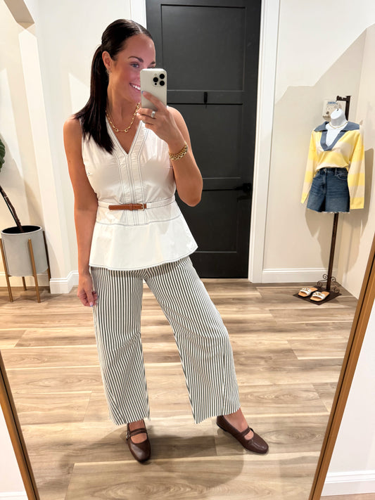 Sutton Cinches Peplum Top