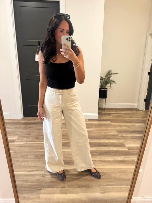 {Habitual} Brynn Striped Wide Leg Denim