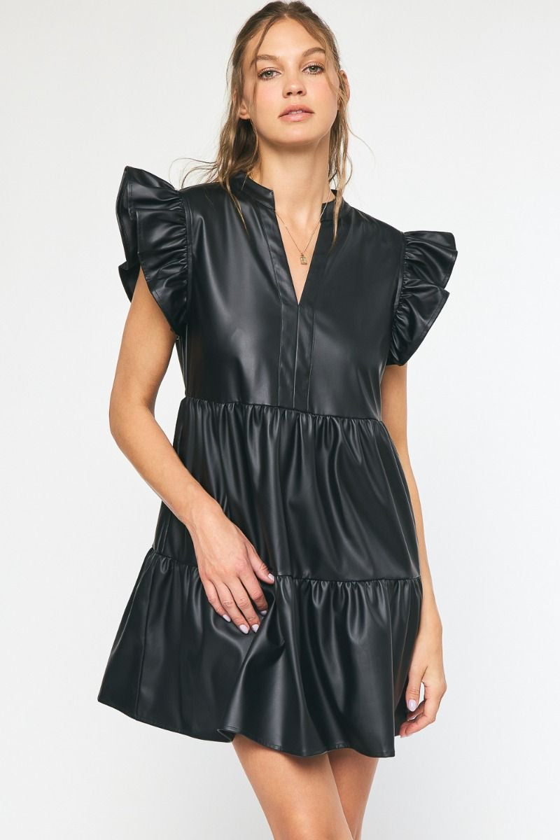 Night On The Town Leather Dress