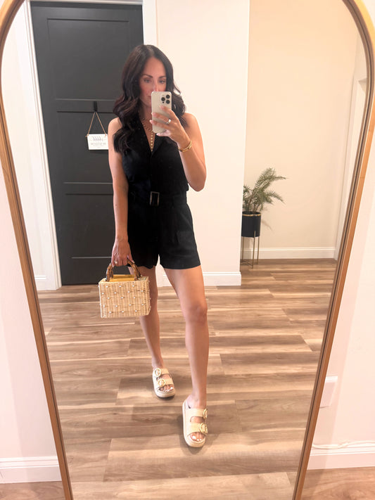 The Amalfi Linen Romper