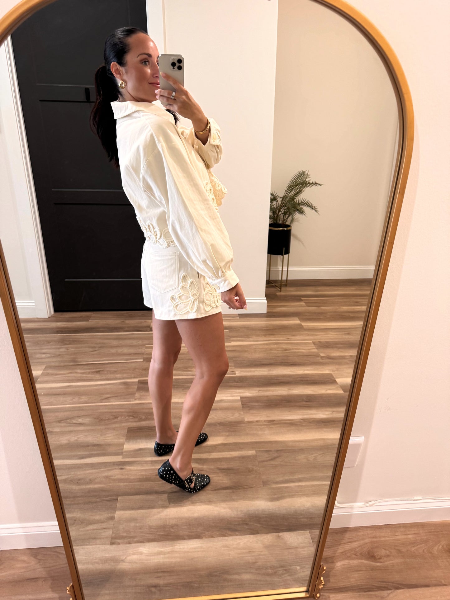 Rosalyn Floral Embellished Shorts