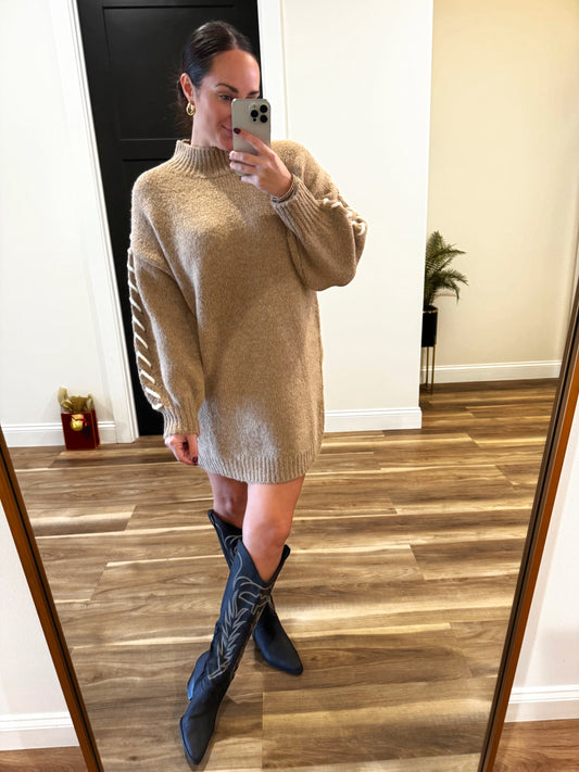 Stitched Serenity Sweater Dress