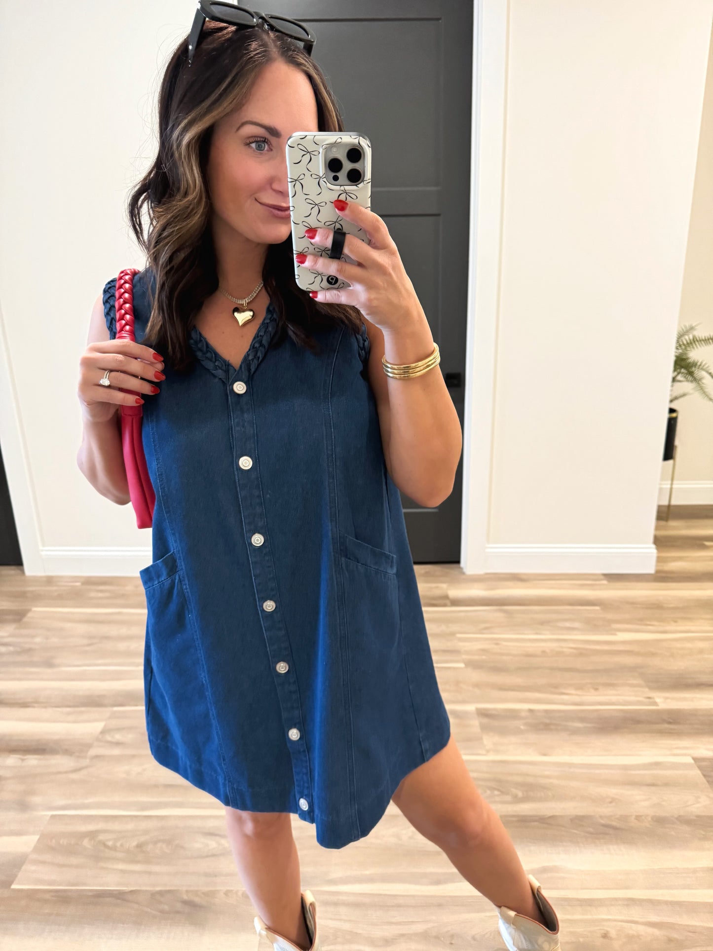 Summer Nights Braided Denim Dress