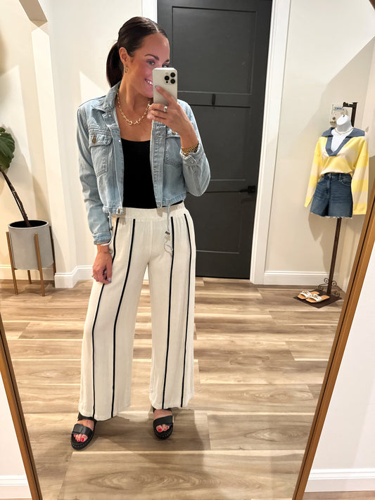 Cora Striped Linen Pants