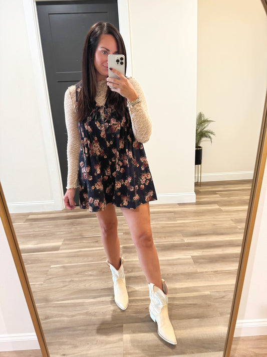 Golden Bloom Floral Romper