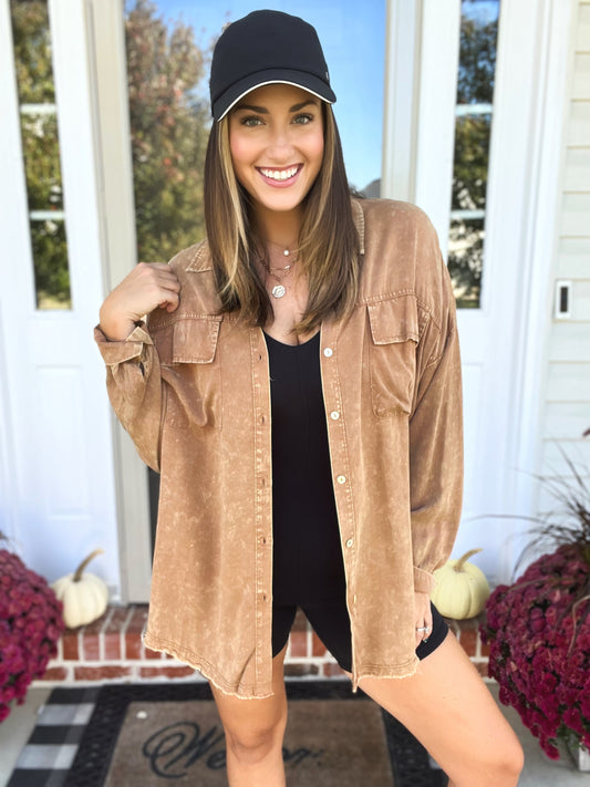 Mineral Wash Button Up
