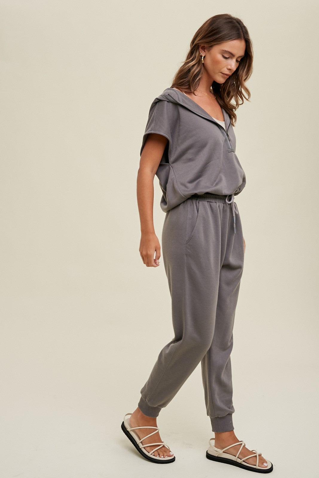 Shiloh French Terry Hooded Jumpsuit
