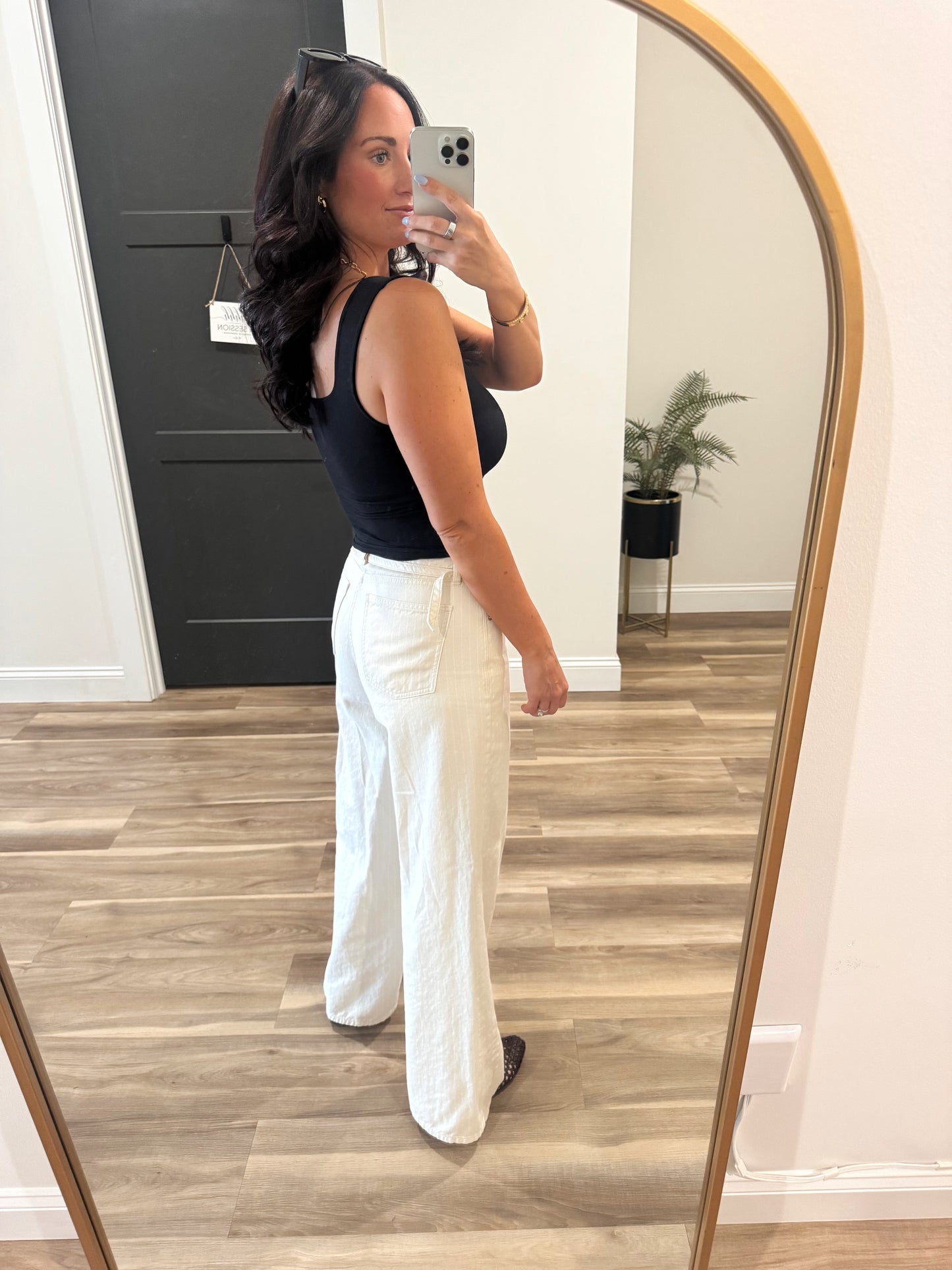 {Habitual} Brynn Striped Wide Leg Denim