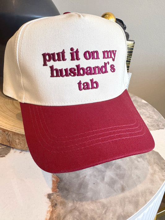 Put It On My Husbands Tab Ball Cap