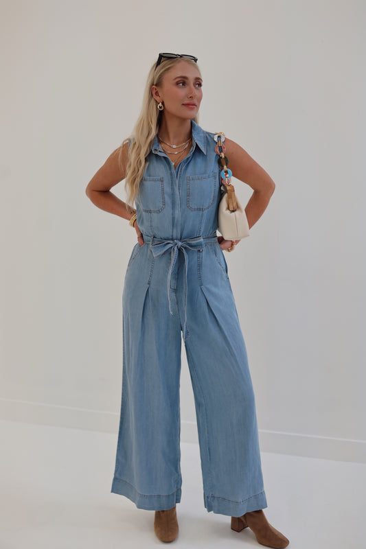 Lacey Denim Jumpsuit
