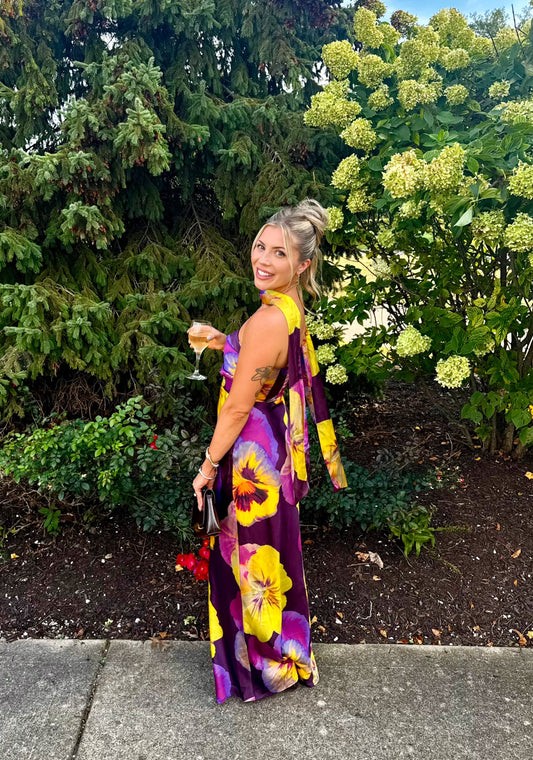 Verona Satin Scarf Dress