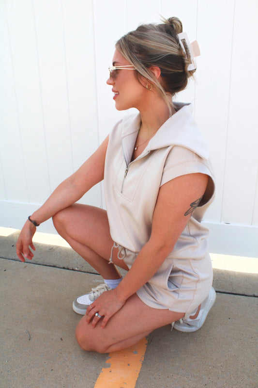 Blake Half Zip Top & Shorts Set