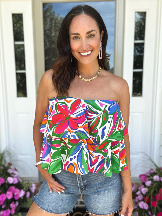 Catch Me In Paradise Strapless Top
