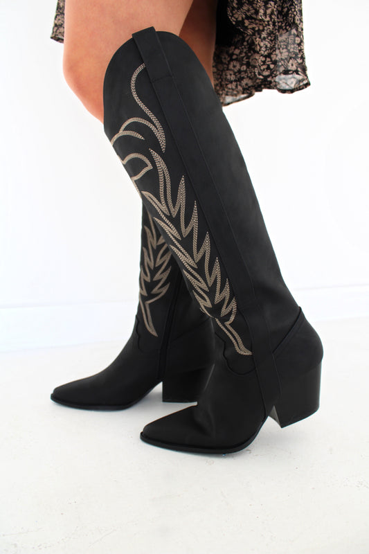 Kasey Black Western Boots