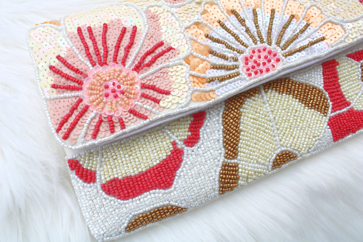 Take Me To Paradise Beaded Clutch