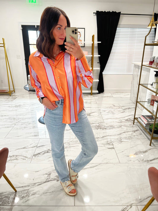 Look My Way Peachy Blouse