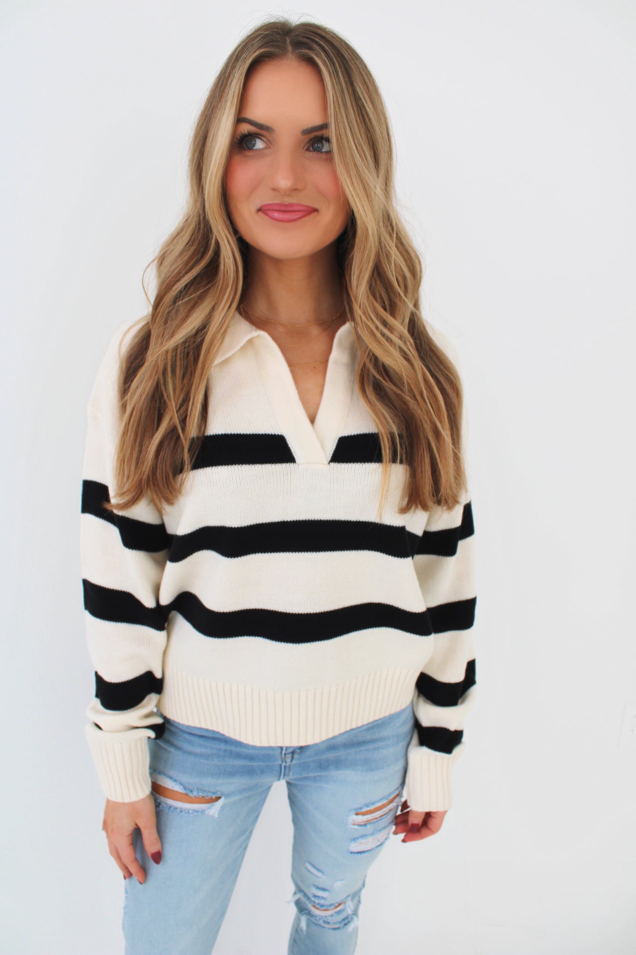 Always Yours Striped Sweater